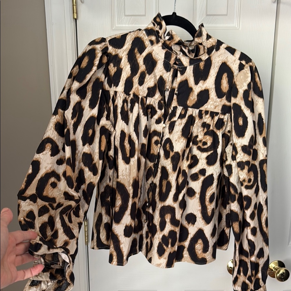H&M Animal Print Blouse